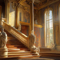 Ornate Baroque Palace Interior Mural Wallpaper — Historical Gold Mural Wallpaper - room preview 02