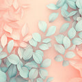 Floating Pastel Leaf Mural Wallpaper — Soft Botanical Design Mural Wallpaper - room preview 02