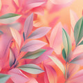 Soft Tropical Leaves Mural Wallpaper — Pastel Botanical Design Mural Wallpaper - room preview 02