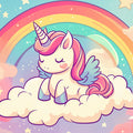 Dreamy Unicorn Rainbow Mural Wallpaper — Whimsical Pastel Decor Mural Wallpaper - room preview 02