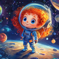 Little Astronaut Space Adventure Mural Wallpaper - room preview 02