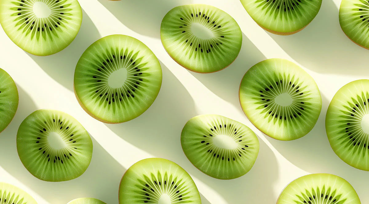 Sliced Kiwi Fruit Mural Wallpaper —Fresh Botanical Pattern Mural Wallpaper - room preview 02