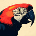 Vibrant Macaw Close-Up Mural Wallpaper — Tropical Art Accent Mural Wallpaper - room preview 02