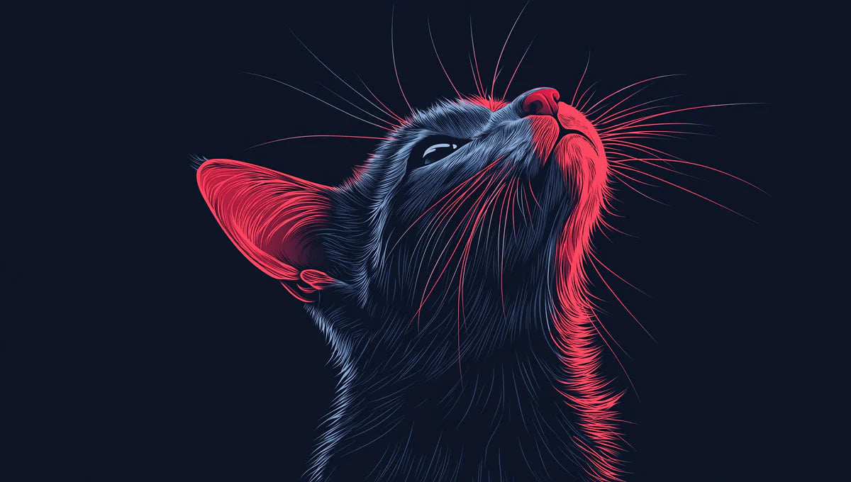 Neon Feline Mural Wallpaper — Modern Artistic Cat Illustration Mural Wallpaper - room preview 02