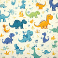 Dino Friends Mural Wallpaper — Playful Cartoon Pattern Mural Wallpaper - room preview 02