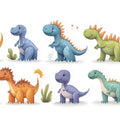 Friendly Dinosaur Friends Mural Wallpaper — Playful Kids Decor Mural Wallpaper - room preview 02