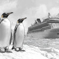 Antarctic Expedition Mural Wallpaper —Polar Wildlife Scene Mural Wallpaper - room preview 02
