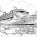 Arctic Expedition Cruise Ship Mural Wallpaper — Nautical Illustration Mural Wallpaper - room preview 02
