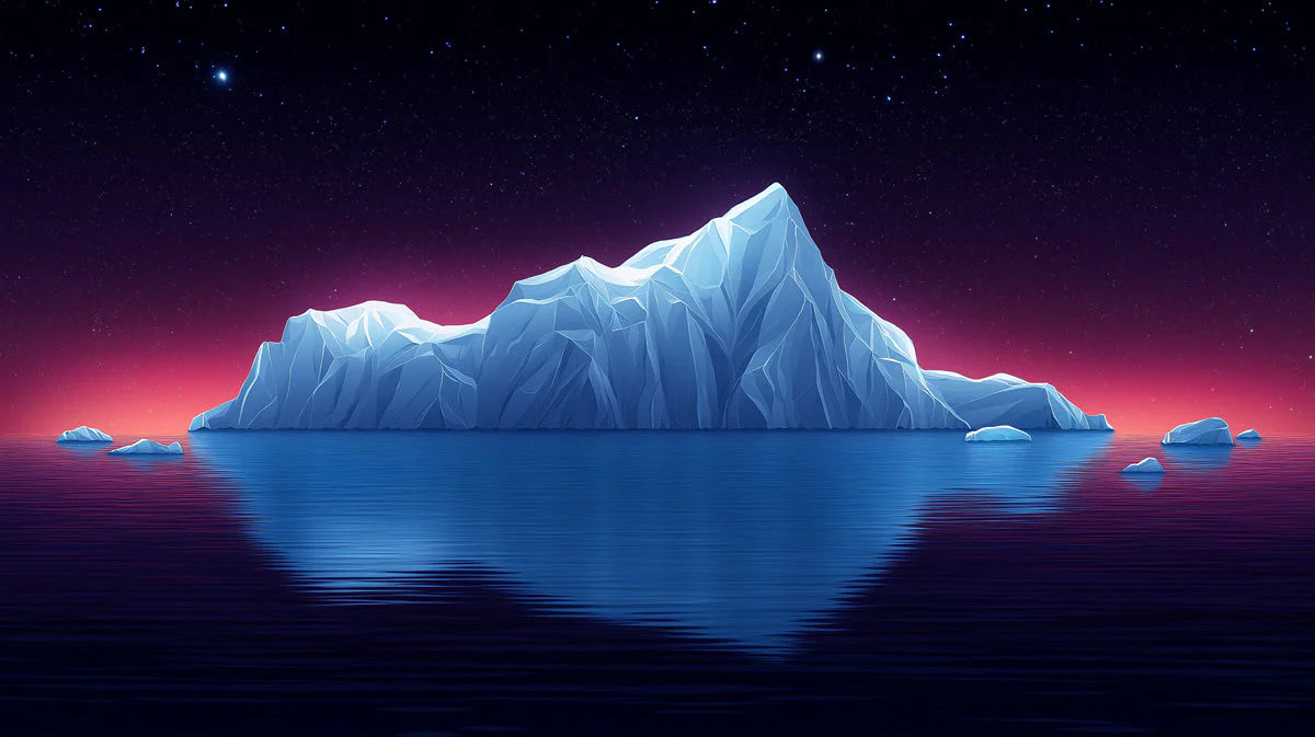 Glacial Peak Night Sky Mural Wallpaper — Vivid Horizon Design Mural Wallpaper - room preview 02