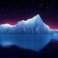 Glacial Peak Night Sky Mural Wallpaper — Vivid Horizon Design Mural Wallpaper - room preview 02