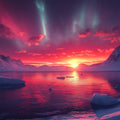 Arctic Aurora Night Mural Wallpaper — Dreamy Landscape Decor Mural Wallpaper - room preview 02