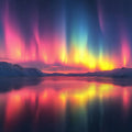 Northern Lights Mountain Horizon Mural Wallpaper —Ethereal Glow Mural Wallpaper - room preview 02