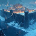 Frozen Citadel Mural Wallpaper —Gothic Winter Landscape Mural Wallpaper - room preview 02