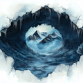 Frozen Mountain Portal Mural Wallpaper — Arctic Illusion Mural Wallpaper - room preview 02