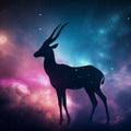 Capricorn Silhouette Mural Wallpaper — Celestial Cosmic Nebula Mural Wallpaper - room preview 02