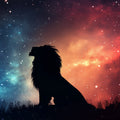 Leo Cosmic Lion Mural Wallpaper — Vibrant Nebula Art Mural Wallpaper - room preview 02