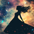 Virgo Celestial Maiden Mural Wallpaper — Dreamy Galaxy Scene Mural Wallpaper - room preview 02