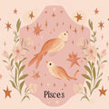 Pisces Zodiac Mural Wallpaper — Whimsical Floral Artistry Mural Wallpaper - room preview 02