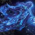 Aquarius Celestial Constellation Mural Wallpaper — Cosmic Art Mural Wallpaper - room preview 02