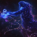 Aquarius Constellation Mural Wallpaper — Cosmic Space Design Mural Wallpaper - room preview 02