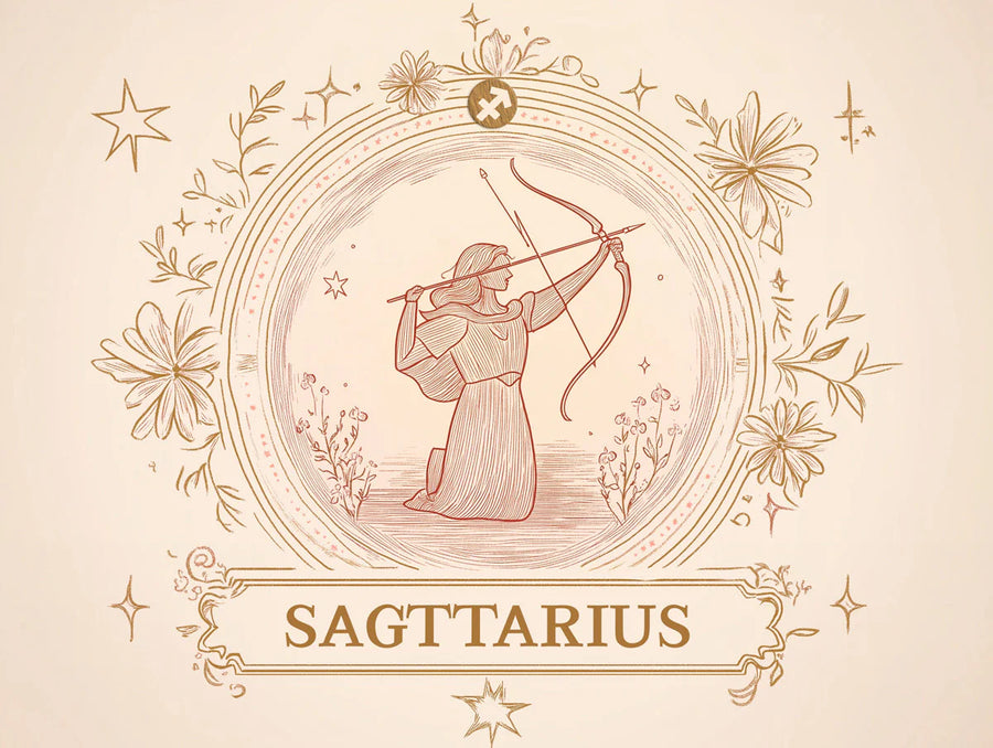 Celestial Wallpaper Mural – Stars & Moon Wall Mural – Sagittarius Celestial Archer — Soft Earthy Tones printable artwork