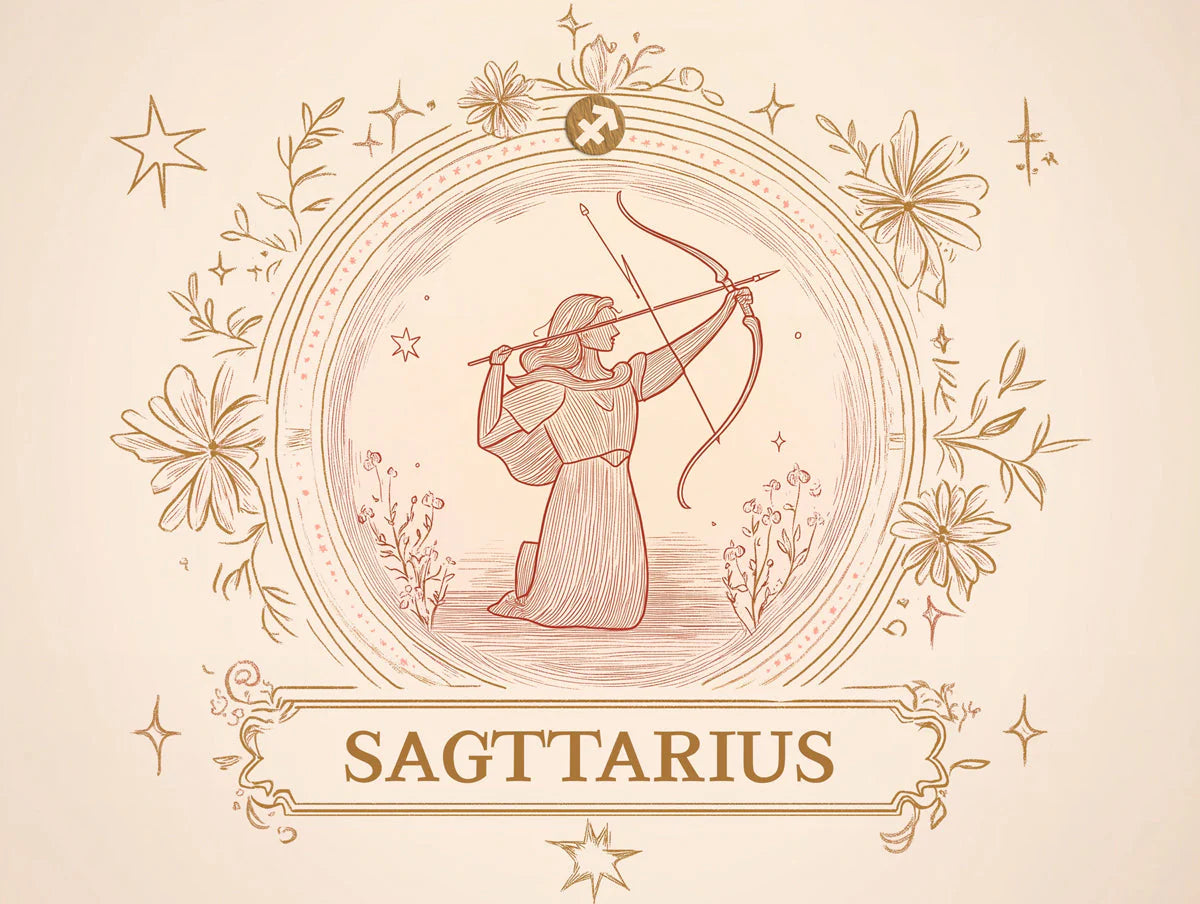 Sagittarius Celestial Archer Mural Wallpaper — Soft Earthy Tones Mural Wallpaper - room preview 02