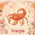 Scorpio Astrological Mural Wallpaper — Soft Celestial Art Mural Wallpaper - room preview 02