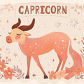 Capricorn Zodiac Goat Mural Wallpaper — Whimsical Celestial Art Mural Wallpaper - room preview 02