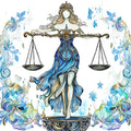 Celestial Libra Zodiac Mural Wallpaper — Watercolor Art Motif Mural Wallpaper - room preview 02