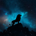 Leo Galactic Lion Mural Wallpaper — Deep Space Cosmic Design Mural Wallpaper - room preview 02