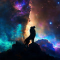 Celestial Leo Lion Mural Wallpaper — Cosmic Space Wall Decor Mural Wallpaper - room preview 02