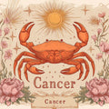 Celestial Cancer Zodiac Mural Wallpaper — Vintage Astrological Art Mural Wallpaper - room preview 02