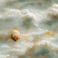 Floating Shell and Cloud Mural Wallpaper — Whimsical Dreamscape Mural Wallpaper - room preview 02
