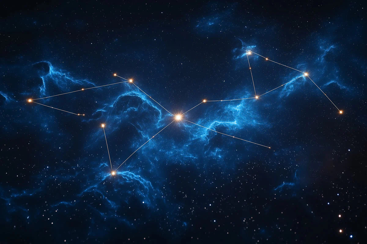 Celestial Constellation Mural Wallpaper — Deep Space Motif Mural Wallpaper - room preview 02