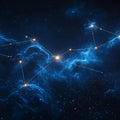 Celestial Constellation Mural Wallpaper — Deep Space Motif Mural Wallpaper - room preview 02