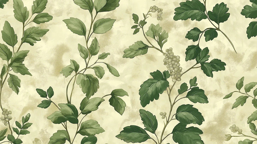 Papier peint mural Feuillage Botanique - Vert Jardin printable artwork
