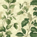 Trailing Botanical Leaf Mural Wallpaper — Garden Green Mural Wallpaper - room preview 02
