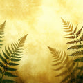 Golden Fern Botanical Mural Wallpaper — Warm Sunlight Glow Mural Wallpaper - room preview 02