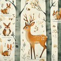 Whimsical Forest Friends Mural Wallpaper for Kids Spaces Mural Wallpaper - room preview 02