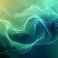 Aurora Flow Abstract Mural Wallpaper — Fluid Ethereal Waves Mural Wallpaper - room preview 02