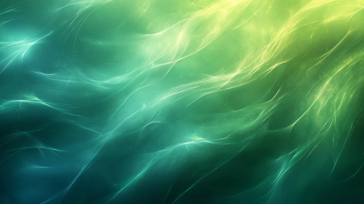 Ethereal Green Flow Abstract Mural Wallpaper — Modern Fluid Art Mural Wallpaper - room preview 02