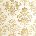 Gilded Damask Mural Wallpaper — Elegant Ornate Pattern Mural Wallpaper - room preview 02
