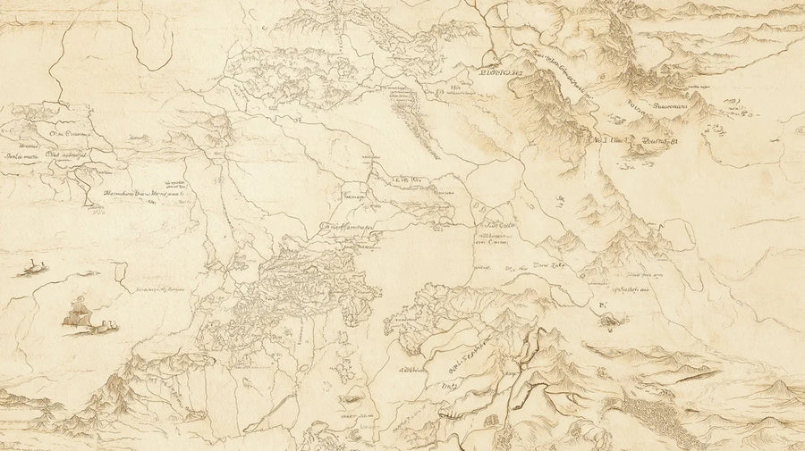 World Map Wallpaper Mural – Map Wall Mural – Antique World Map — Historical Cartography Style printable artwork