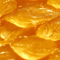 Gilded Amber Leaf Mural Wallpaper — Vibrant Botanical Design Mural Wallpaper - room preview 02