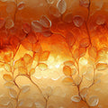 Autumn Leaves Botanical Mural Wallpaper — Warm Amber and Gold Mural Wallpaper - room preview 02
