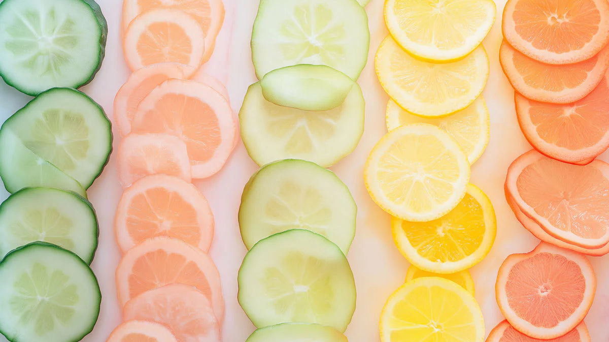 Citrus Slices Mural Wallpaper — Colorful Fruit Pattern Mural Wallpaper - room preview 02