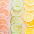 Citrus Slices Mural Wallpaper — Colorful Fruit Pattern Mural Wallpaper - room preview 02