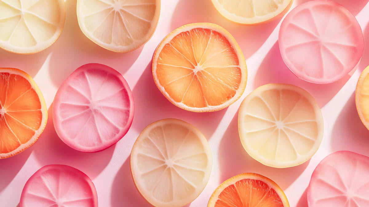 Citrus Zest Mural Wallpaper — Pastel Fruit Pattern Mural Wallpaper - room preview 02