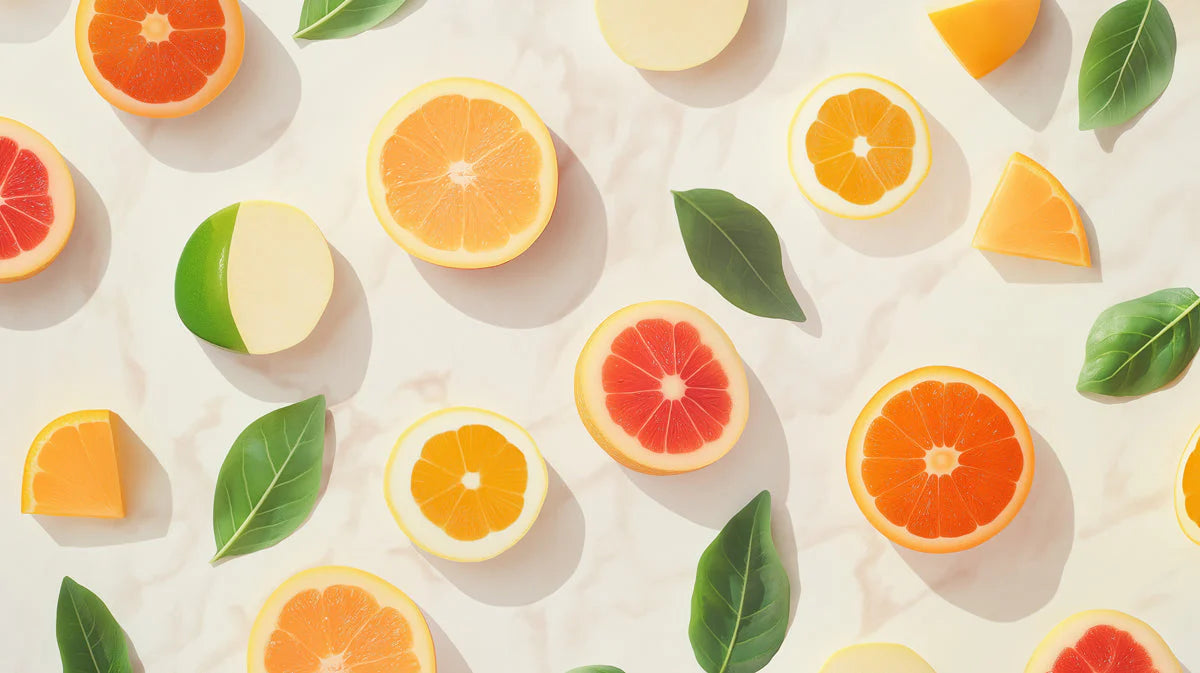 Fresh Citrus and Leaf Mural Wallpaper — Modern Botanical Mural Wallpaper - room preview 02
