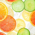 Fresh Citrus Slices Mural Wallpaper — Colorful Fruit Pattern Mural Wallpaper - room preview 02